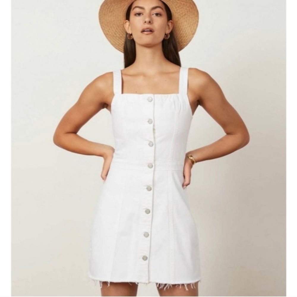 Boyish White Denim Dress